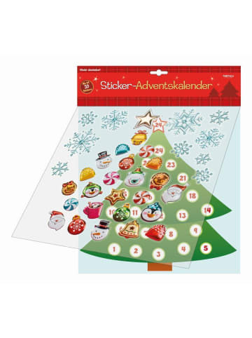 Trötsch Sticker-Adventskalender | Metallic-Look, VE: 6