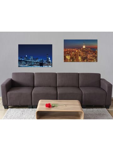 MCW 2er-Set LED-Bild mit Timer, Skyline New York