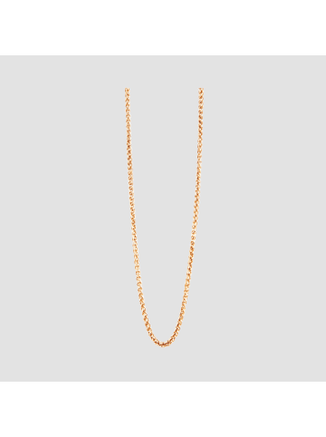 Adeliás Unisex Halskette – Kordelkette aus Edelstahl 70+5 in gold