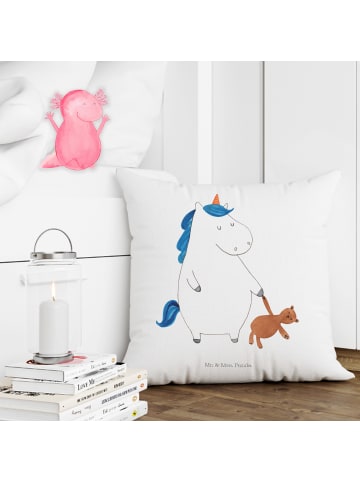 Mr. & Mrs. Panda Dekokissen Einhorn Teddy ohne Spruch in Weiß