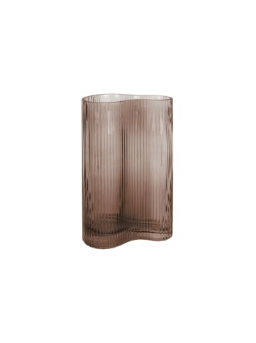 Present Time Vase Allure Wave - Schokoladenbraun - 9,5x27cm