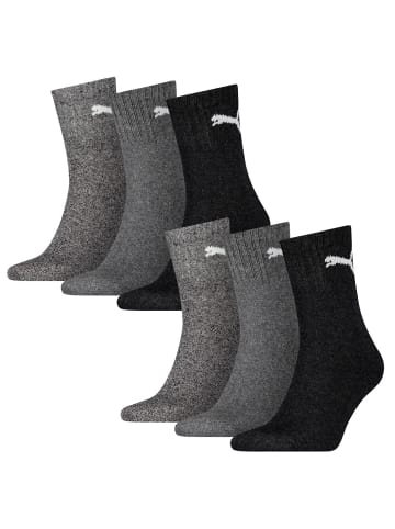 Puma Socken 6 Paar Puma Short Crew in 207 anthracite / grey