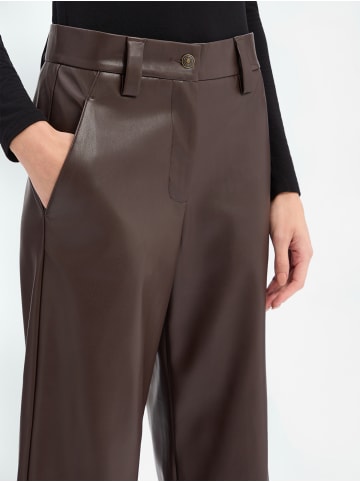 Marie Lund Kunstlederhose in schoko
