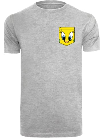 F4NT4STIC T-Shirt Looney Tunes Tweety Pie  Faux Pocket in grau meliert
