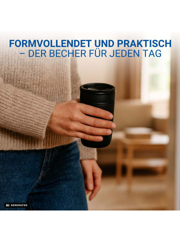 elasto Kaffeebecher "Palermo" in schwarz - 360 ml