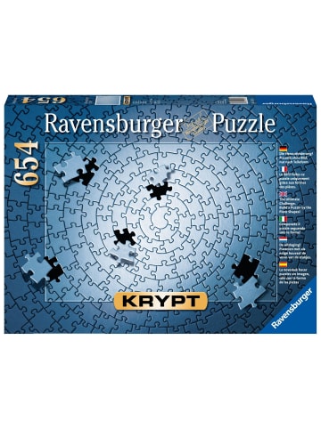 Ravensburger Krypt silber. Puzzle 654 Teile | Die Herausforderung! Puzzeln ohne Bild, nur...