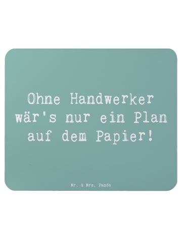 Mr. & Mrs. Panda Mauspad Spruch Handwerker Lebensart mit Spruch in Meeresbrise