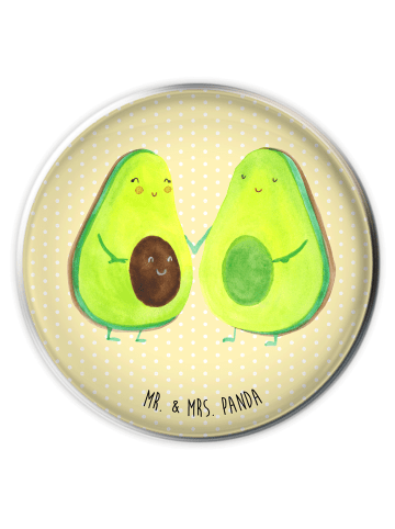Mr. & Mrs. Panda Waschbecken Stöpsel Avocado Pärchen ohne Spruch in Gelb Pastell