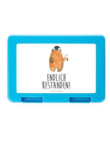 Mr. & Mrs. Panda Bentobox Bär Prüfung mit Spruch in Weiß