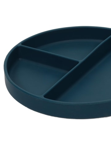 Excellent Houseware Teller mit Unterteilungen in Blau, (B) 20 x (H) 3,2 x (L) 20 cm
