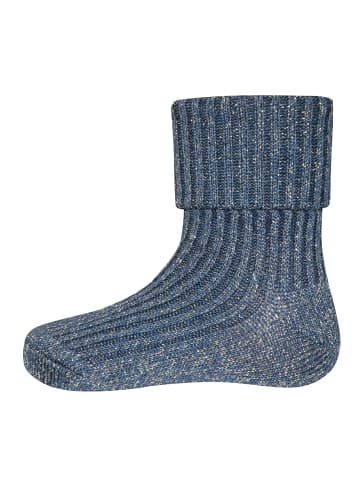 ewers Socken Glitzer mit Umschlag in oliv