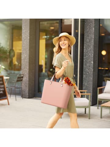 Rotho Albula 2er-Set Einkaufskörbe Taschen 25l in Mauve Rosa