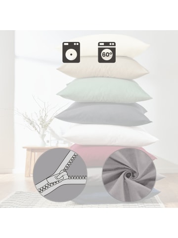 Erwin Müller Edel Flanell Kuschelkissenbezug Nördlingen in silber