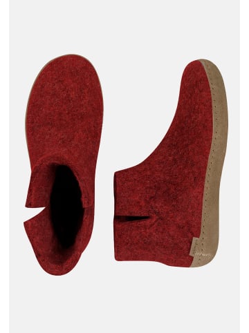 glerups Boots Ledersohle in Rot