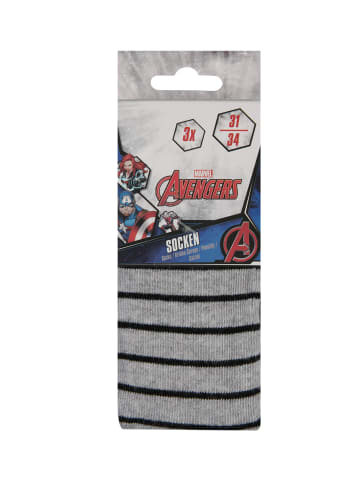 ONOMATO! 3er-Set: Socken Avengers Hulk, Iron Man und Captain America in Mehrfarbig