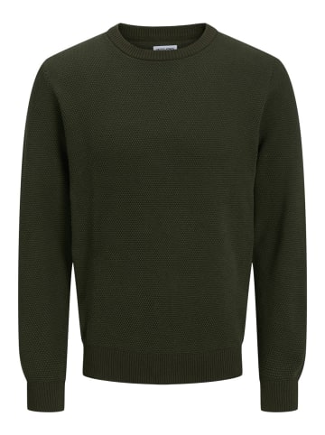 Jack & Jones Pullover JJEGLOBE KNIT CREW NECK in Grün