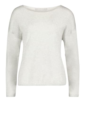 BETTY & CO Strickpullover mit U-Boot-Ausschnitt in Light Silver Melange