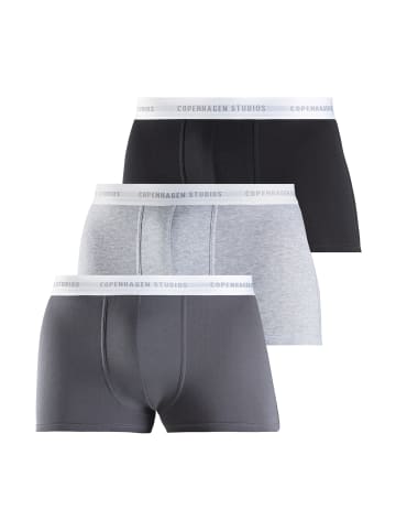 Copenhagen Studios Boxer in anthrazit / grau-meliert / schwarz