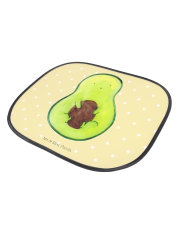 Mr. & Mrs. Panda Auto Sonnenblende Avocado Kern ohne Spruch in Gelb Pastell