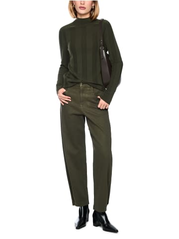 MARC CAIN COLLECTIONS Schmaler Pullover mit Stehkragen in Forest Night New