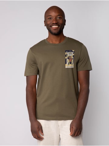 wat? Apparel T-Shirt Tarot The Emperor in Khaki