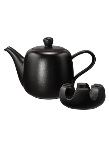Seltmann Weiden Kanne mit Stövchen Liberty Velvet Black 1,6 l in schwarz