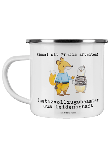 Mr. & Mrs. Panda Kaffeebecher Justizvollzugsbeamter Leidenschaft... in Weiß