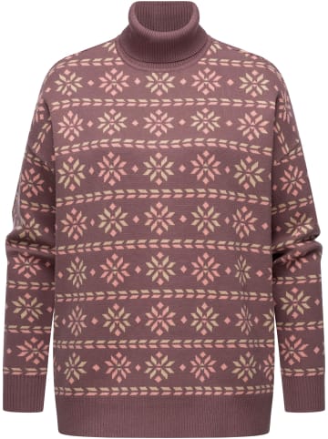 ragwear Stehkragenpullover Danika Organic in Wine Red