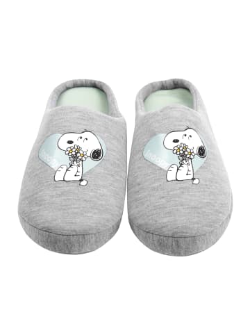 United Labels The Peanuts Hausschuhe Snoopy -  Herz in grau