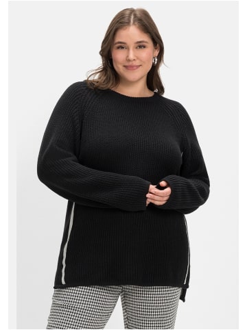 sheego Pullover in schwarz