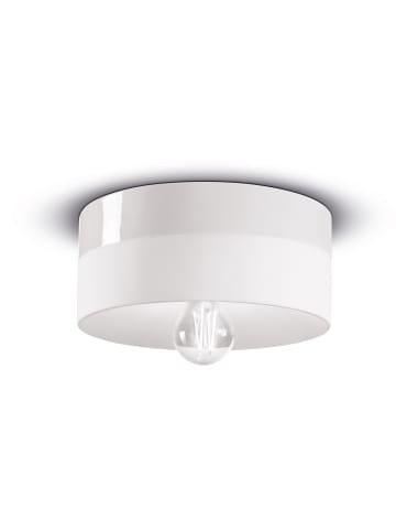 Licht-Erlebnisse Deckenlampe Ø 25 x (H)11 cm in Weiß