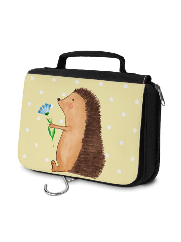 Mr. & Mrs. Panda kulturtäschchen Igel Blumen ohne Spruch in Gelb Pastell