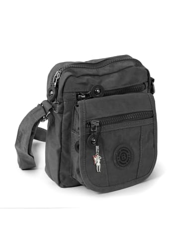 Bag Street Umhängetasche Nylon grau ca. 15cm