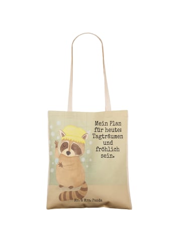 Mr. & Mrs. Panda Shopper Waschbär Design mit Spruch in Weiß