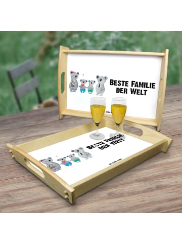 Mr. & Mrs. Panda serviertablett aus holz Koala Familie zwei mit ... in Weiß