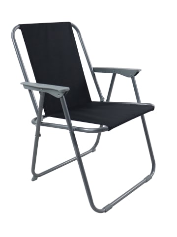 VCM  6tlg Balkonset Gartenmöbel Stapelstühle Set Maxola in Schwarz