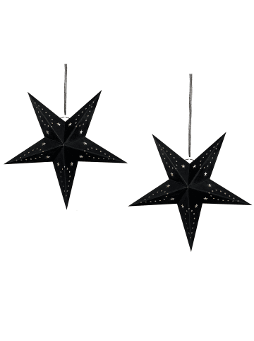 Beliani 2er-Set LED Deko MOTTI in Schwarz
