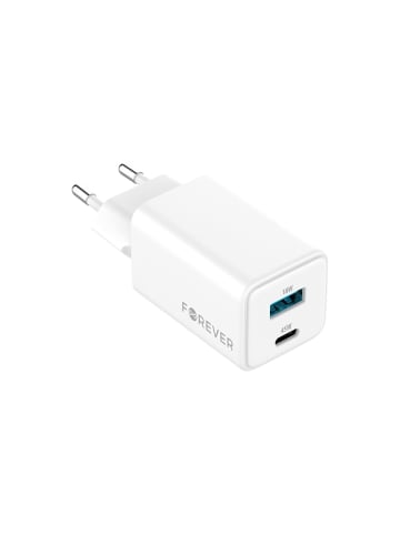 FOREVER Forever TC-08-45AC GaN PD QC Ladegerät 1x USB-C 1x USB 45W weiß