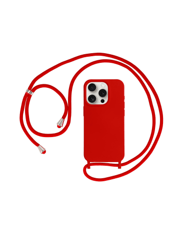COFI 1453 Handy Hülle Umhängehülle kompatibel mit Iphone 15 Pro Rot in Rot