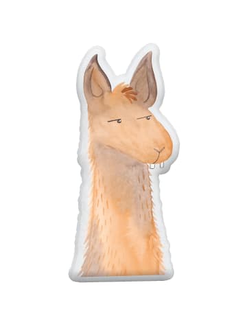 Mr. & Mrs. Panda Plüschkissen Lamakopf Genervt ohne Spruch in Weiß