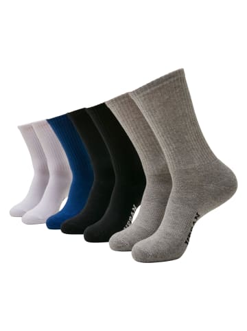 Urban Classics Socken in black/white/heathergrey/blue
