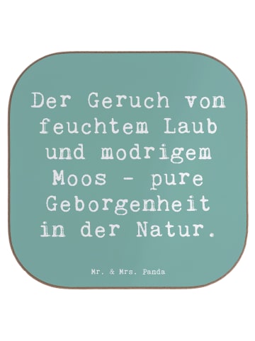 Mr. & Mrs. Panda Untersetzer Glas Spruch Geborgenheit in der Nat... in Meeresbrise