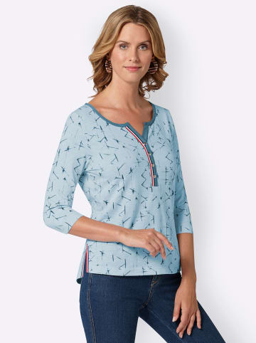 WITT WEIDEN Print-Shirt in blau-bedruckt