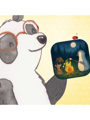 Mr. & Mrs. Panda Glasuntersetzer Pinguin Lagerfeuer Design ohne ... in Weiß