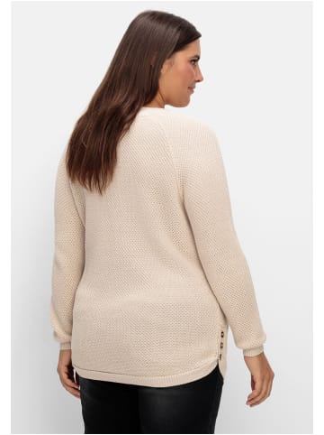 sheego Pullover in beigefarben