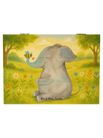 Mr. & Mrs. Panda Holzkiste Elefant Biene Design ohne Spruch in Weiß