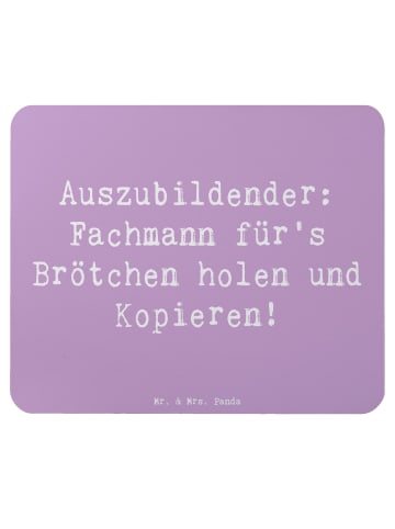 Mr. & Mrs. Panda Mousepad Spruch Auszubildender Profi mit Spruch in Lavendeltraum