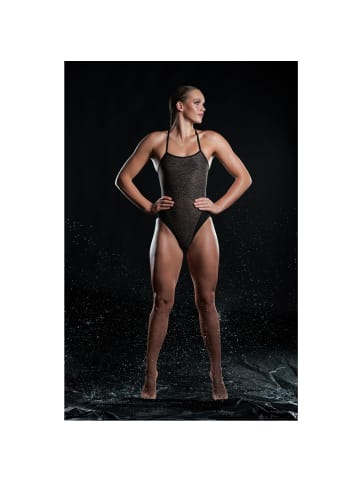 Funkita Leather Skin einteiler Schwimmanzug chlorbeständig und schnelltrocknend in schwarz