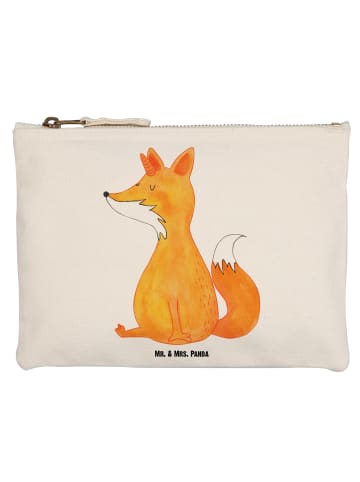 Mr. & Mrs. Panda Kosmetiktasche Einhorn Wunsch ohne Spruch in Weiß