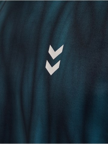 Hummel T-Shirt "Hiit Aop Loose T-Shirt S/S" in Blau